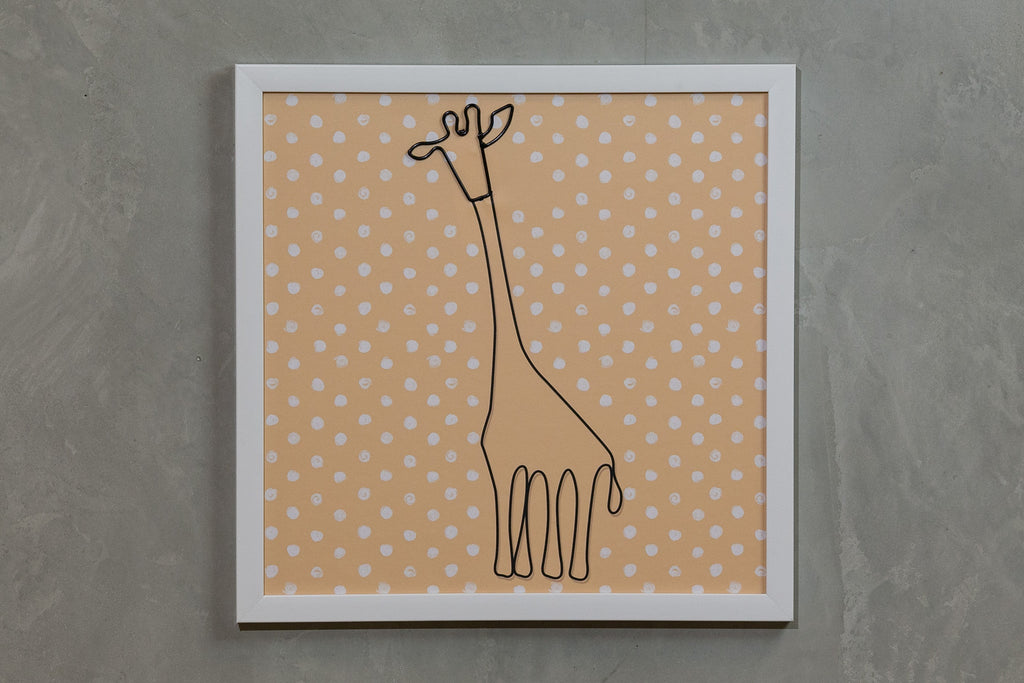 Yellow Giraffe Wall Décor 16" x 16" - Casa Febus - Home • Design