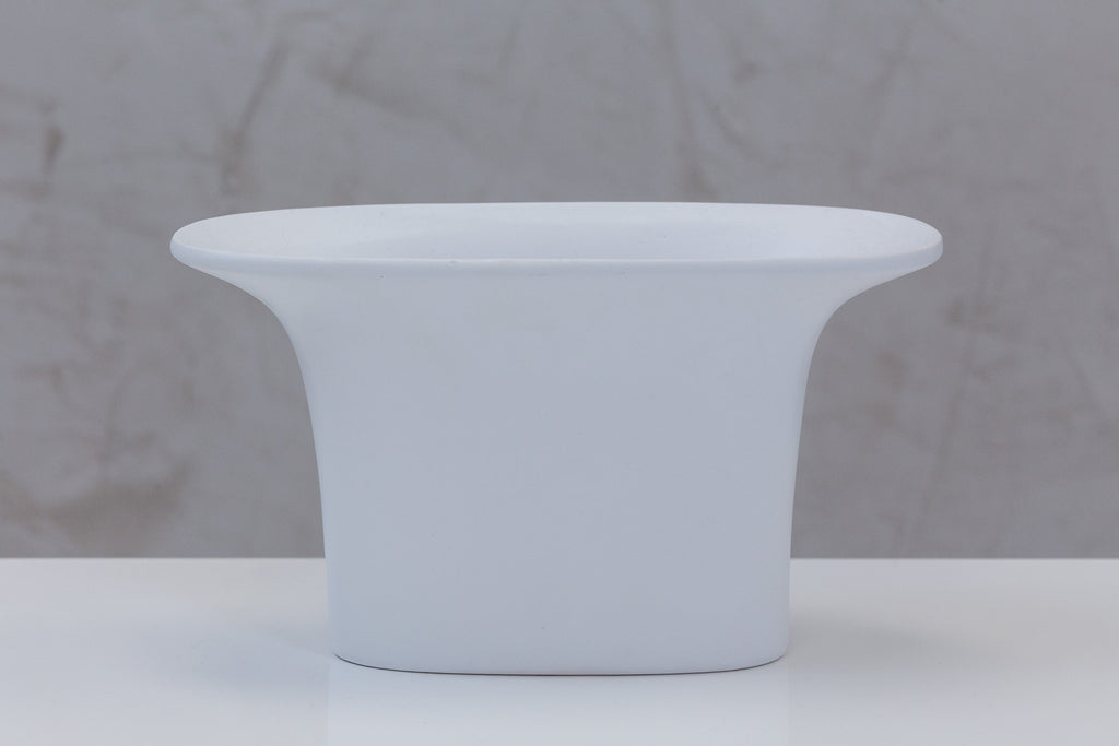 6" Flusso Oval Pot - Matt White - Casa Febus - Home • Design