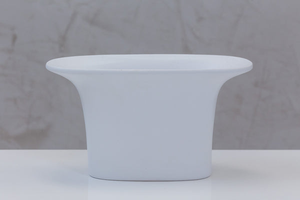 6" Flusso Oval Pot - Matt White - Casa Febus - Home • Design